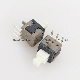 Button with Light Horizontal Single Row Plug-in Key Switch 3-Pin 5.8 * 5.8 Square Head Self-Locking Switch Temperature Resistance