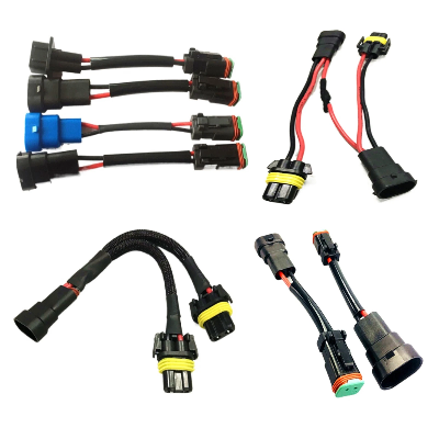 Auto Car 2-Wire Electric Headlight H11 Socket Harness Plastic Connector Plug