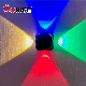 148f8w-RGB Waterproof High Luminous Die Casting Aluminium Cube Shape RGB LED Exterior Wall Lighting