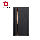  Black Color Power Coating Surface Steel Security Main Entrance Door