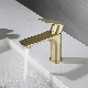 Single Hole Deck Mounted Brass Chrome Plated Cold Countertop Silver Color Faucet