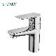  China Manufacturer Bathroom Copper Brass Chrome Basin Faucet with Ceramic Cartridge