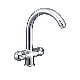 Gooseneck Dual Handle Surface Mounted Sink Faucets manufacturer