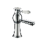White Ceramic Handle Chrome Plated Water Basin Faucet manufacturer