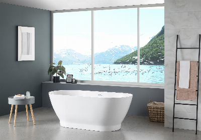 Morden Matt White&Glossy White Freestanding Seamless Acrylic Bathtub 1700mm/66.9" Long