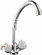 Dual Handle Deck-Mouted Kitchen Sink Mixer Faucet