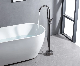 Dual Handle Faucet Floor Mount Bathtub Faucet Free Standing Bathtub Shower Set Mixer