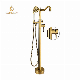 Golden Floor Stand Bathtub Faucet