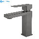  Grey Brushed Bathroom Faucet Single Hole Deck Mounted Basin Brass Mixer Tap