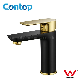  Wels Approval Bathroom Sanitary Ware Black/Gold Finish Bathroom Water Mixer Basin Mixer Faucet