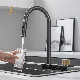 Faucet Factory NSF Sanitary Ware Manufacturer Put Down Swivel Brass Sink Kitchen Mixer Tap 3 Function Water Tap Kitchen Faucet