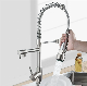  304 Stainless Steel Sink Brass Water Tap Single Lever Pull out Kitchen Faucet