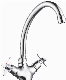 New Faucet Deck-Mounted Kitchen Faucet Two Handle Chrome Sink Mixer manufacturer