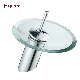  Fyeer Single Lever Round Glass Bathroom Waterfall Faucet