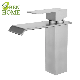 Hot and Cold 304 Stainlesssteel Brushed Surface Square Waterfall Water Mixing Faucet