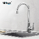 Deck Mounted Stainless Steel Hot and Cold Mixer Tap Kitchen Faucet