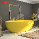  Freestanding Bathtub Round Stone Bath Bathroom Tub Color Solid Surface Bathtub