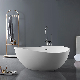  Hot Sales Custom Shape Artificial Stone Bathroom Bathtub Solid Surface Freestanding Bathtub
