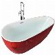 Economy Style Colorful Surface Whirlpool Acrylic Freestanding Bathtub