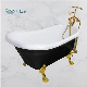 CE Modern Bathroom 59 Inch Bathtub Acrylic Black Slipper Clawfoot Bath Tub manufacturer