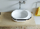 Artificial Marble Square Stone Bathroom Sink Bathroom Wall Hung Basin Vanity Double Wash Basin for Project