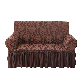 Competitive Price Dark Brown 2 Seats Jacquard Sofa Cover Set