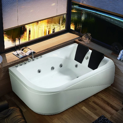 Hotaqi Luxury Low Price Acrylic LED Light Whirlpool Massage SPA Bathtubs with Massage