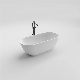 Hot Sale Products Oval Boat Shaped Rectangular Bottom Freestanding Solid Surface Bathtub manufacturer