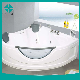  Factory Sell White Acrylic Freestanding Bath Tub Bubble Jacuzzi 2 Person Bathtub with Panel Pillow Massage
