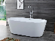 Bathroom Acrylic Durable Oval Shaped White Freestanding Indoor Outdoor Soaking Tub Bathtub for Adult manufacturer