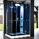  Blue Glass Door Acrylic Steam Room 2 Person Steam Shower