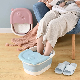  Wikhostar Foldable Footbath Bathroom Foot Soaking Bucket Plain Foaming Massage Bucket Folding Sauna Bathtub Pedicure Bath