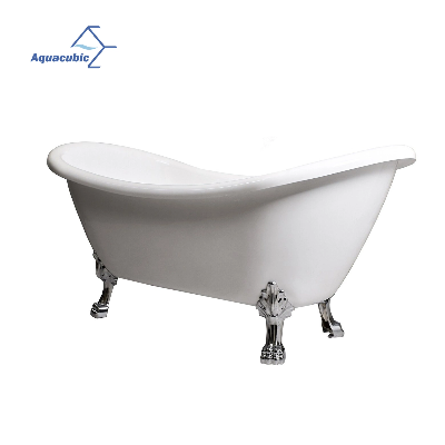 High Quality 67" X 30" Freestanding Acrylic Clawfoot Soaking Bathtub