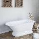  Ortonbath Pedestal Soaking Freestanding Cast Iron White Enameled Handmade Bathroom Tub Bathtub Without Faucet Mixer