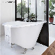  Ortonbath Luxurious Pedestal Soaking Freestanding Cast Iron White Enameled Handmade Bathroom Tub Bathtub Without Faucet Mixer