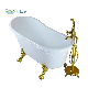 CE Hot Sales Hangzhou Indoor Freestanding Bath Tub High Quality Classical Acrylic Clawfoot Bathtub with Gold Feet