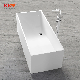 Modern White Solid Surface Acrylic Rrectangle Freestanding Classical Bathtub