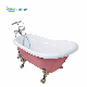 CE Antique Small Pink Freestanding Bath Classical Single Ended Clawfoot Bathtub manufacturer