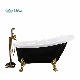 CE Australia Bathroom Cheap Freestanding Fully Enclosed Black Acrylic Slipper Clawfoot Bath Tub with Shower manufacturer