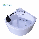 CE Bathroom Triangular Shaped Acrylic Apron Small Corner Bath One Person Massage SPA Bathtub manufacturer