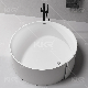  White Acrylic Resin Stone Solid Surface Freestanding Bathtub Soaking Bath