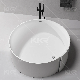 White Acrylic Resin Stone Solid Surface Freestanding Bathtub Soaking Bath
