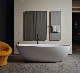  Acrylic Solid Surface Artificial Stone Bathtub Freestanding Modern Bathroom Bathub for Adults