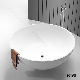 Kkr Solid Surface Bathroom Bathtub Sanitary Ware Round Freestanding Bath Tubs