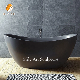 Black White Solid Marble Bathtub Stone Freestanding Bath Tub