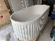  Acrylic Solid Surface Polyester Resin Stone Free Stand Soaking Bathroom Bathtub