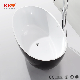 Solid Surface Tub Cultured Marble Freestanding Bathtub Black manufacturer