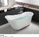  Freestanding Acrylic Bathtub with Single Slipper and FRP Reinforcement