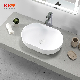 Vanitytop Countertop Size Small Round Toilet White Marble Vessel Stone Black Silver Wash Bowl Handmade Acrylic Solid Surface Bathroom Sink