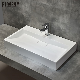 Integrated Countertop Man-Made Solid Surface Stone Acrylic Resin Bathroom Vanity Basin Wash Sink manufacturer